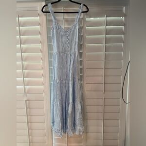 Walker and Wade XS Fun Blue Striped Women's Maxi Dress